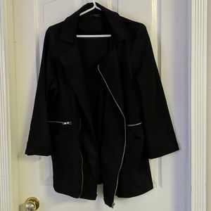 Long Motorcycle-Style Jacket